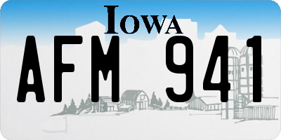 IA license plate AFM941