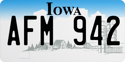 IA license plate AFM942