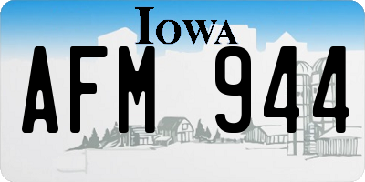 IA license plate AFM944