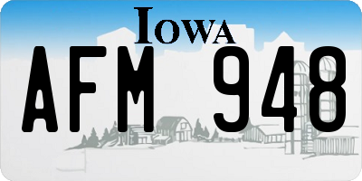 IA license plate AFM948