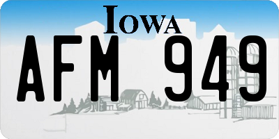 IA license plate AFM949