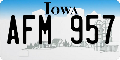 IA license plate AFM957