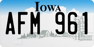IA license plate AFM961