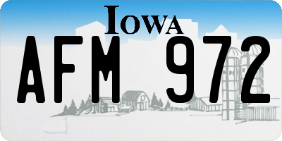 IA license plate AFM972
