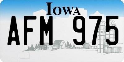 IA license plate AFM975