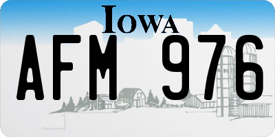 IA license plate AFM976