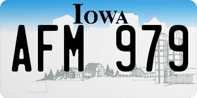 IA license plate AFM979