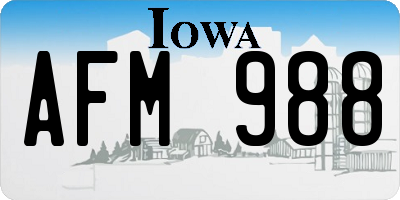 IA license plate AFM988