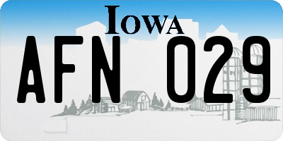 IA license plate AFN029