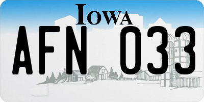 IA license plate AFN033