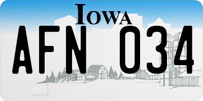 IA license plate AFN034