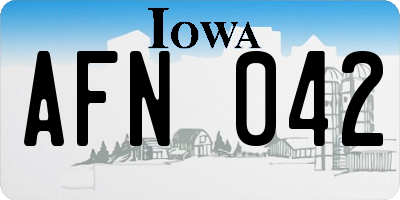 IA license plate AFN042
