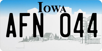 IA license plate AFN044
