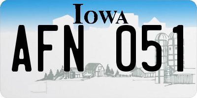 IA license plate AFN051