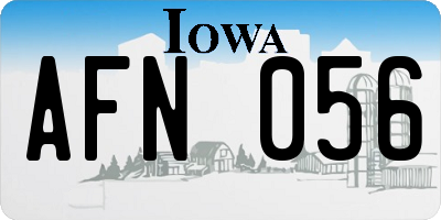 IA license plate AFN056