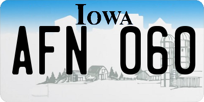 IA license plate AFN060