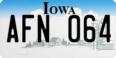 IA license plate AFN064