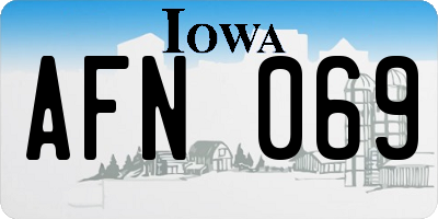 IA license plate AFN069