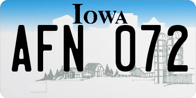 IA license plate AFN072