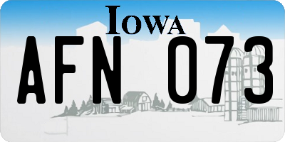 IA license plate AFN073
