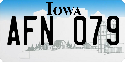 IA license plate AFN079
