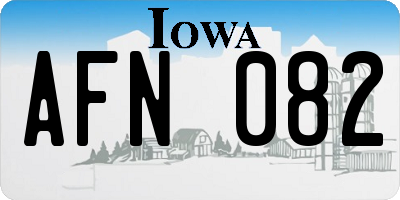 IA license plate AFN082