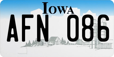 IA license plate AFN086