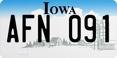 IA license plate AFN091