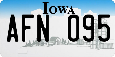 IA license plate AFN095