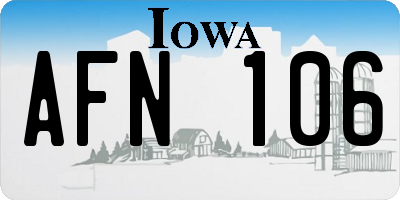 IA license plate AFN106