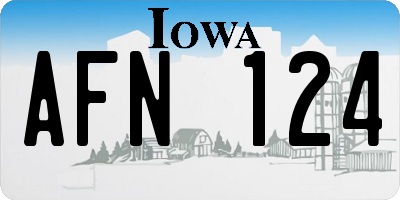 IA license plate AFN124