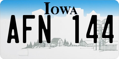 IA license plate AFN144