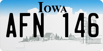 IA license plate AFN146