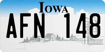 IA license plate AFN148