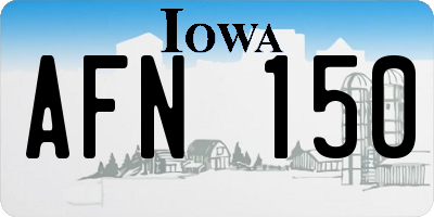 IA license plate AFN150