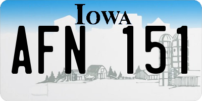 IA license plate AFN151