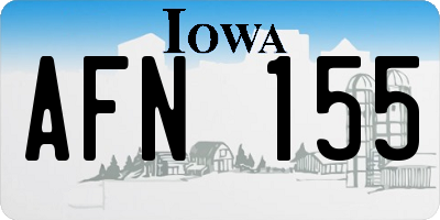 IA license plate AFN155