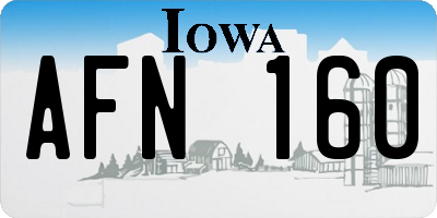IA license plate AFN160