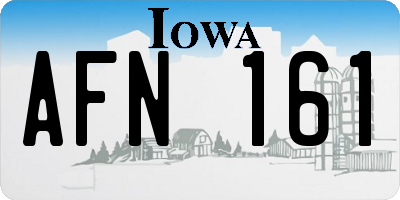 IA license plate AFN161