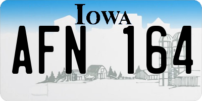 IA license plate AFN164