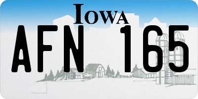 IA license plate AFN165