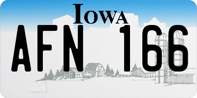 IA license plate AFN166