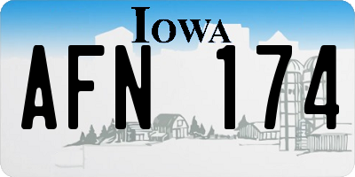 IA license plate AFN174