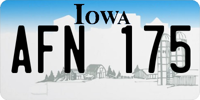 IA license plate AFN175
