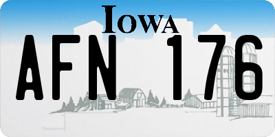 IA license plate AFN176