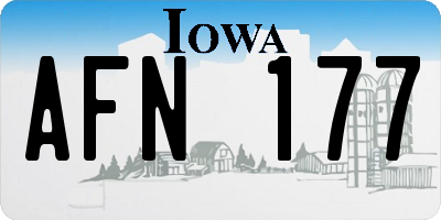 IA license plate AFN177