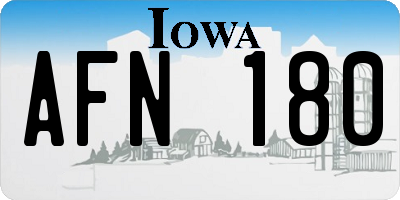 IA license plate AFN180