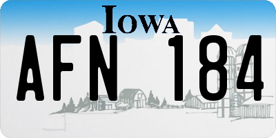 IA license plate AFN184