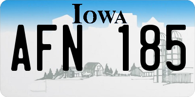 IA license plate AFN185