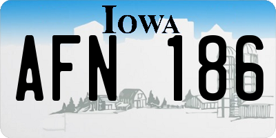 IA license plate AFN186